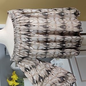 INC Blouse Beige Black Sheer